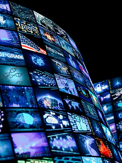multiple TV screens