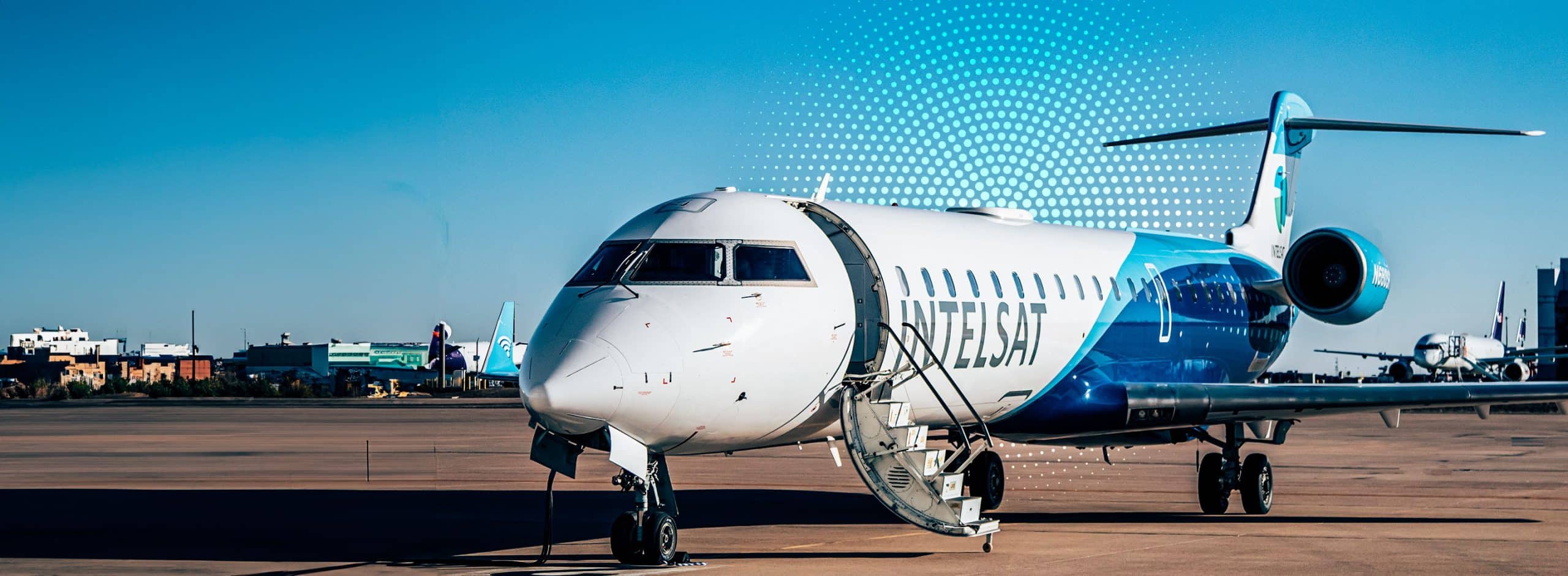 ESA on a plane with a staircase