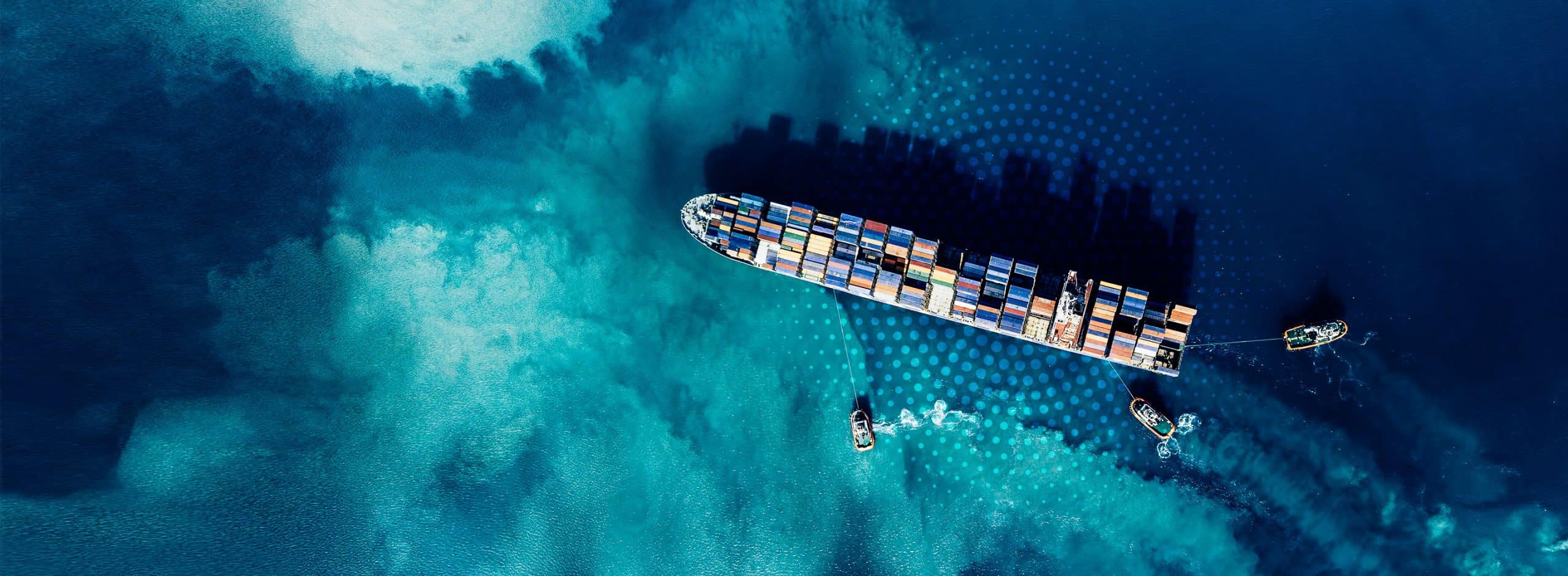 loaded cargo ship at sea