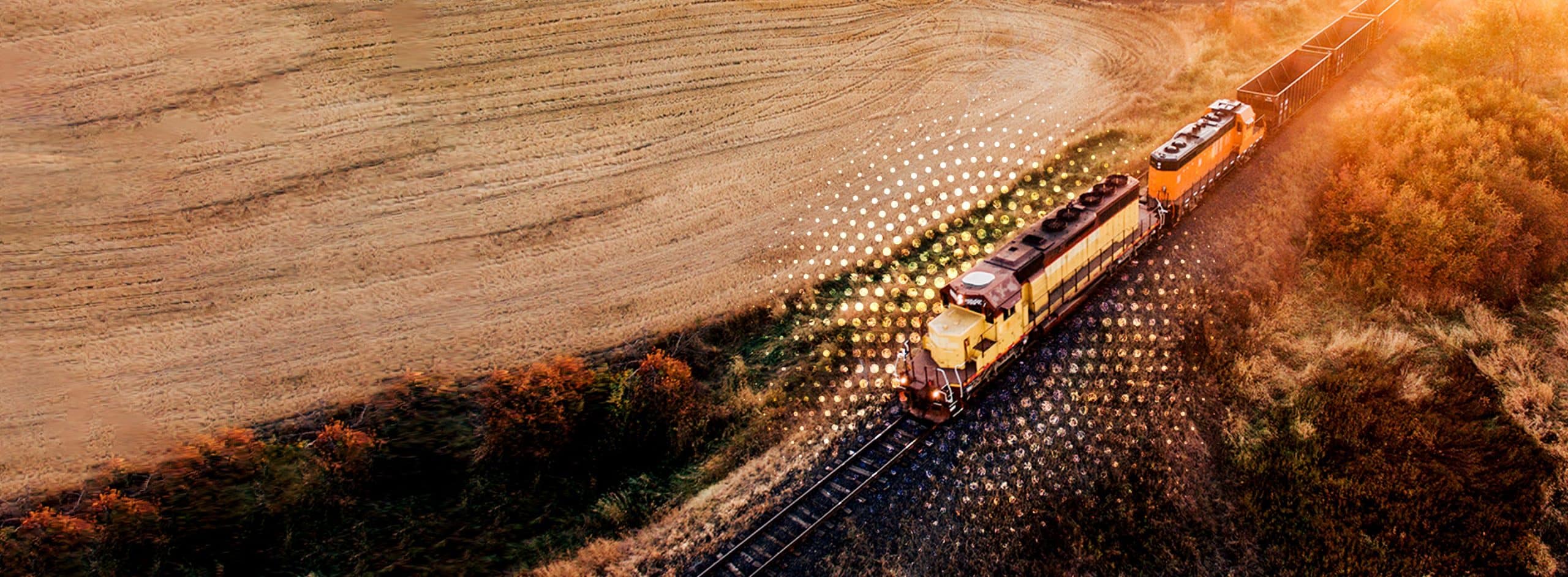 train driving in remote area