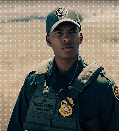 border patrol agent in the field