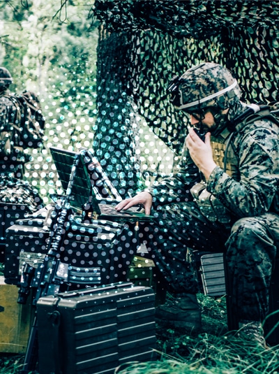 soldier in the field