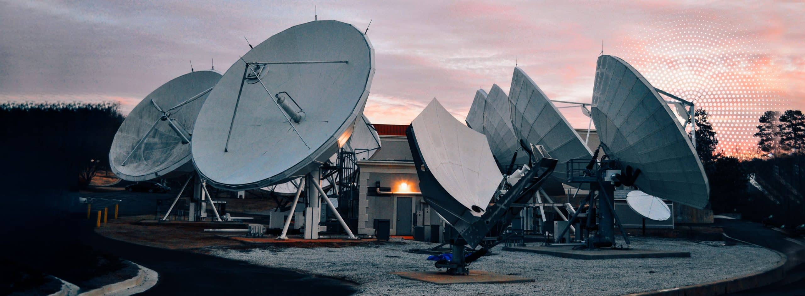 multiple satellite dishes