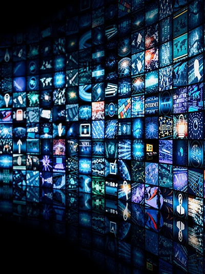 multiple TV screens