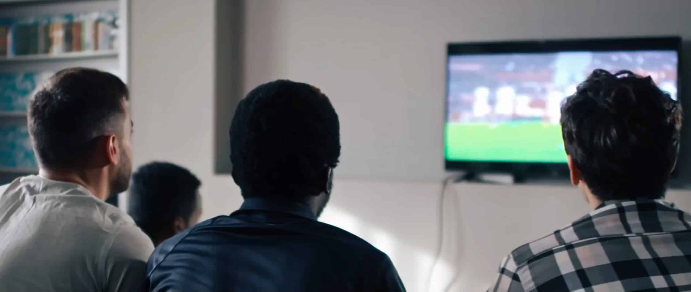 men watching TV