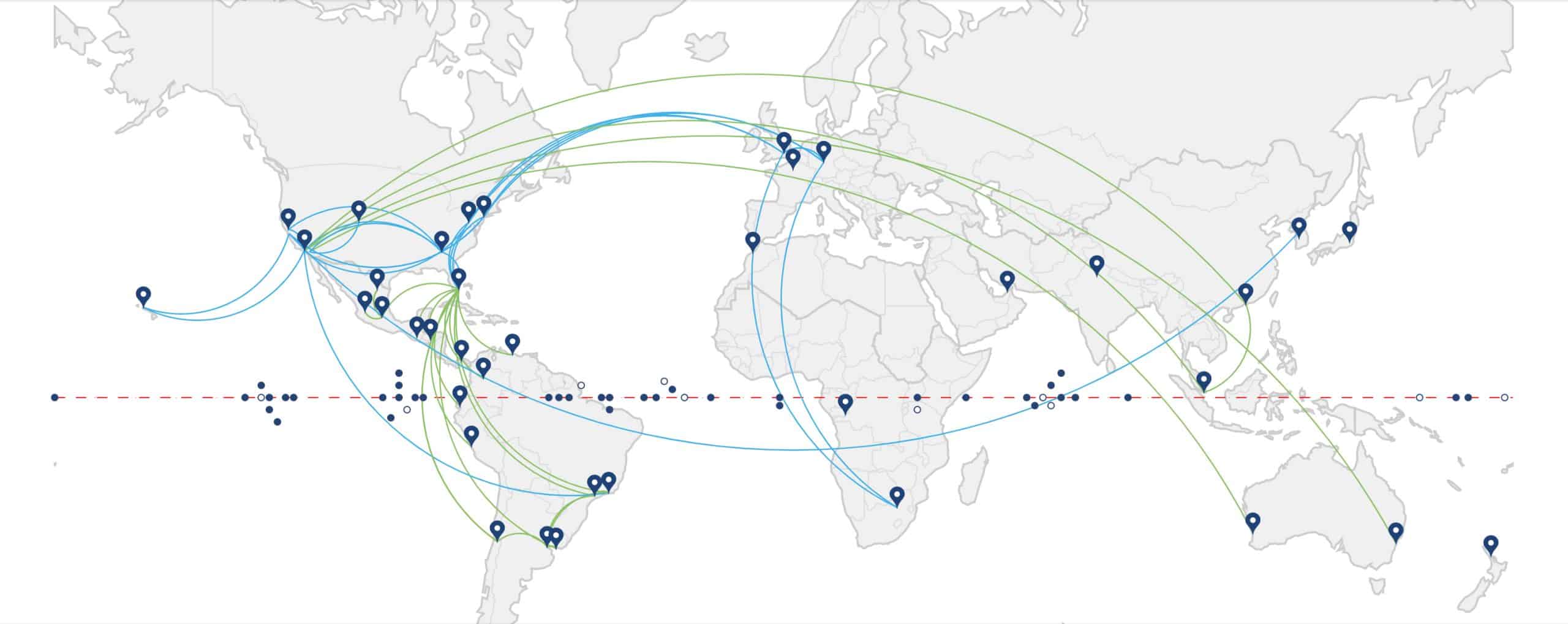 Satelite network fleet Map