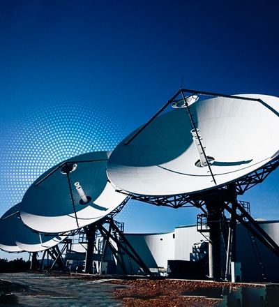 terrestrial network satellite dishes