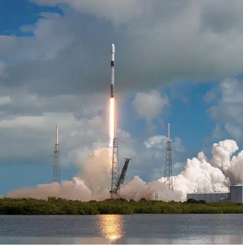 Intelsat satellite launch showcasing global connectivity solutions.