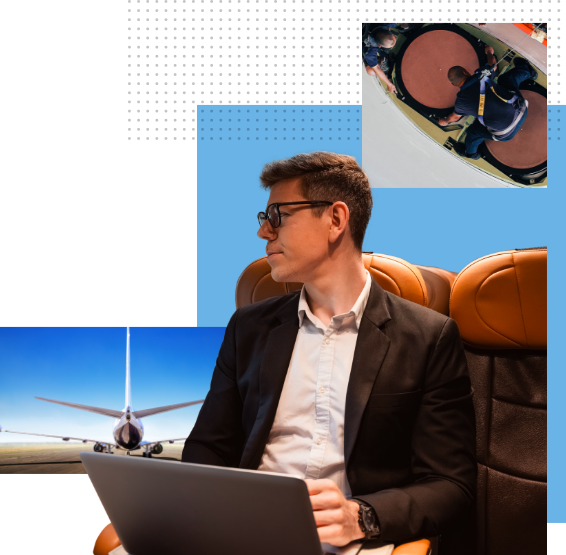 a man sitting in a chair with a laptop